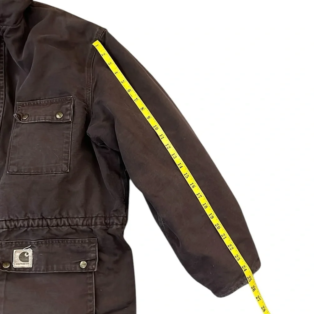 Vintage 90’s Carhartt Blanket Lined Jacket Barn Work Coat Brown CB2582 USA XL - Picture 7 of 16